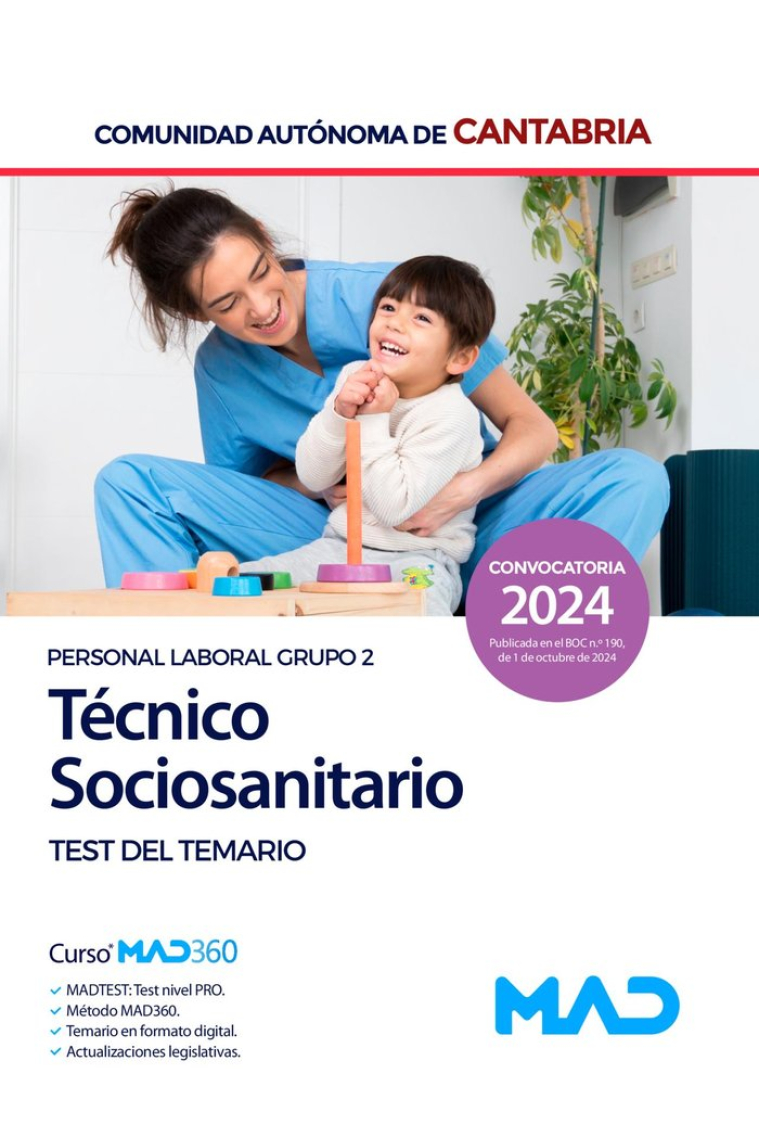 TECNICO/A SOCIOSANITARIO PERSONAL LABORAL GRUPO 2 TEST CANT