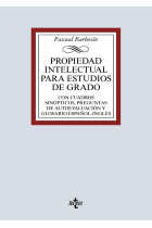 Propiedad Intelectual para estudios de grado. Con cuadros sinópticos, preguntas de autoevaluación y glosario español- inglés