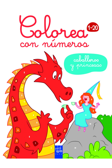 Caballeros y princesas (Colorea con números 1-20)