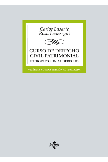 Curso de Derecho Civil patrimonial. Introducción al Derecho (2024)