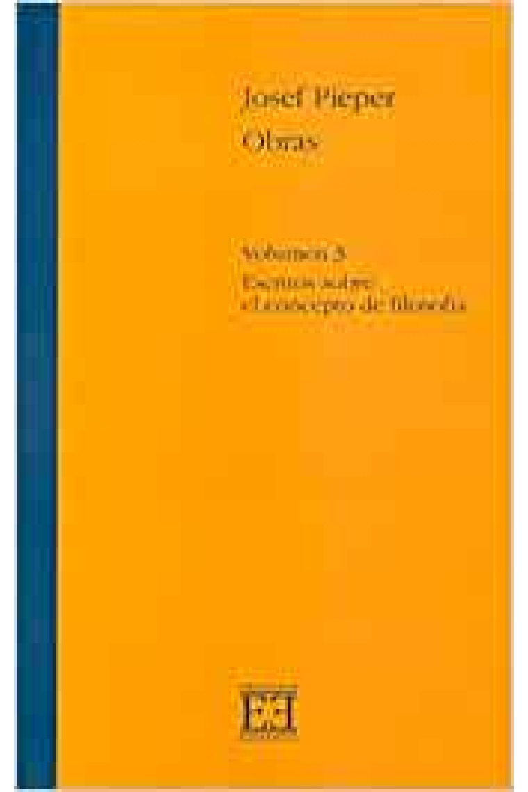 Obras (Tomo 3): Escritos sobre el concepto de filosofía