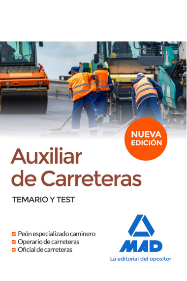 Auxiliar de Carreteras. Temario y Test.