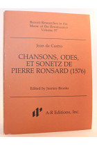 Chansons, Odes, Et Sonetz de Pierre Ronsard: 1576