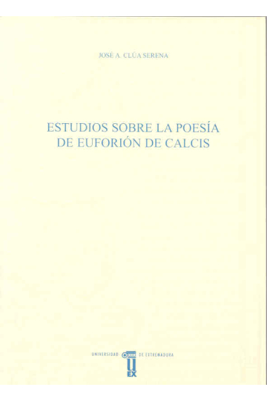 Estudios sobre la poesía de Euforión de Calcis