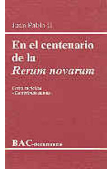 En el centenario de la Rerum novarum. Carta encíclica Centesimus annus