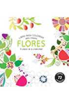 Flores.Libro para colorar. Arte-terapia