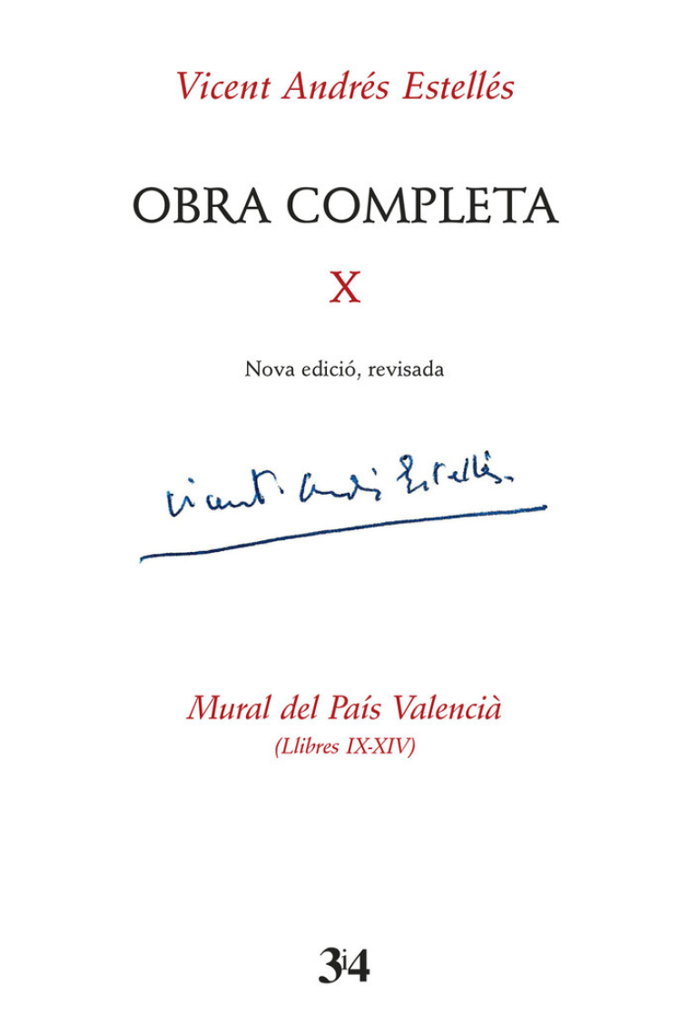 Obra completa X  Vicent Andrés Estellés