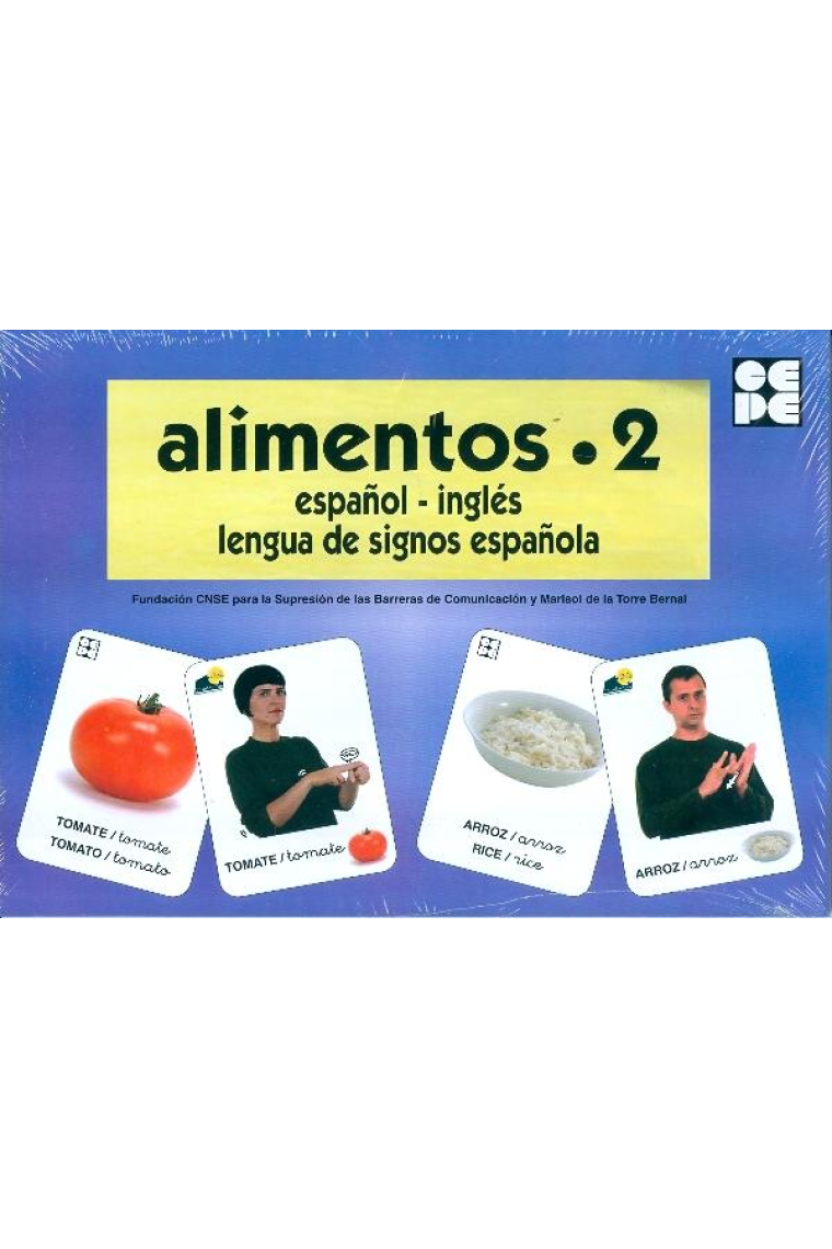 Alimentos 2 : Español - inglés. Lengua de signos española