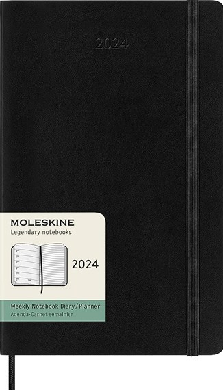 Moleskine* Agenda Semanal 12 meses Large (rústica-negra) 001.009304