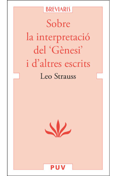 Sobre la interpretació del 'Gènesi' i d'altres escrits