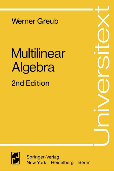 Multilinear Algebra (Universitext)