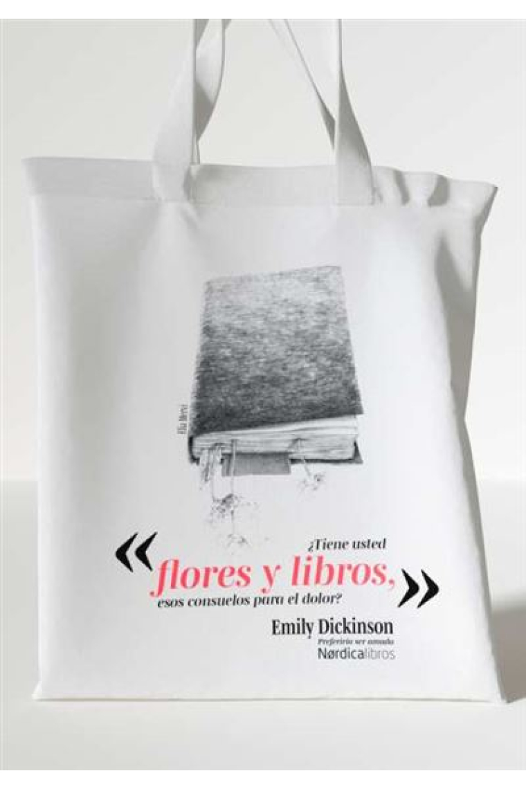 Bolsa Nórdica Flores y Libros Emily Dickinson