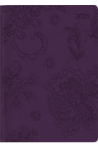 Ladytimer Deluxe Purple 2025, 10,7×15,2cm, Kalender mit 192 Seiten, Notizmöglichkeiten nach jeden Tag, 1 Woche auf 2 Seiten, Kalenderwochen und internationales Kalendarium