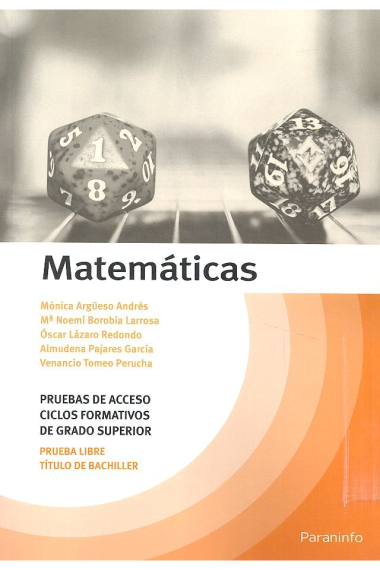 Matemáticas. Temario Pruebas de Acceso a Ciclos Formativos de Grado Superior