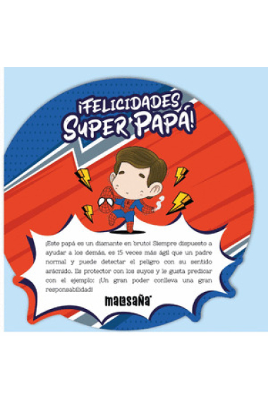 TARJETA DE FELICITACION - SPIDER PAPA