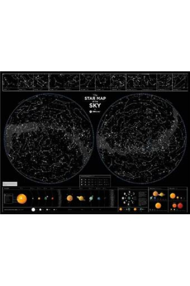 Mapa estelar fluorescente (60x80cm)