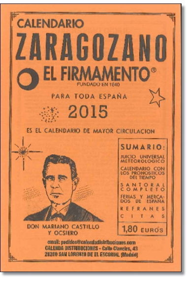 Calendario Zaragozano  2015. El firmamento