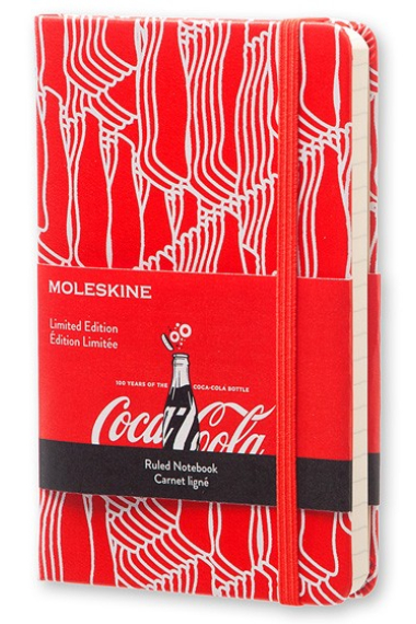 Moleskine* Cuaderno COCA-COLA Pocket rayada (cartoné-rojo)