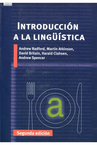 Introducción a la Lingüística. Segunda Edición