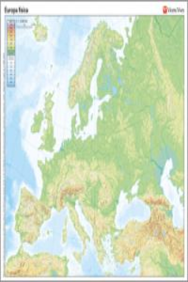 MAPA MUDO EUROPA FISICO COLOR VIC