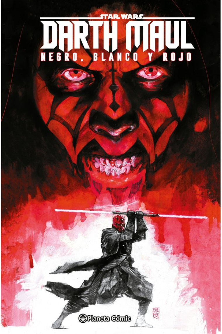 STAR WARS DARTH MAUL BLANCO NEGRO Y ROJO