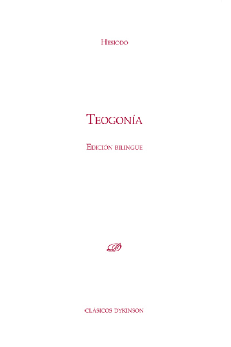 Teogonía (Ed. biblingüe)