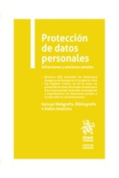 Protección de datos personales, Infracciones y sanciones penales