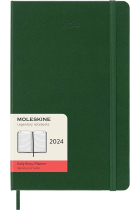 Moleskine* Agenda Diaria 12 meses Large (cartoné-verde)