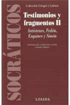 Socráticos: testimonios y fragmentos, II (Antístenes, Fedón, Esquines y Simón)