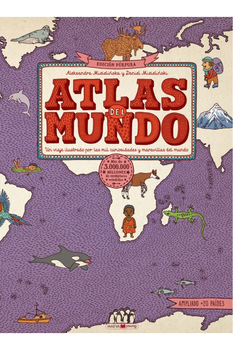 Atlas del mundo. Edición Púrpura. ¡El atlas del mundo ahora es más grande!