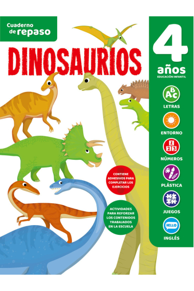 CUADERNO TEMATICO LUMINISCENTE 4 AÑOS DINOSAURIOS