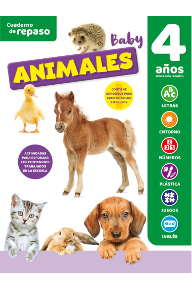 CUADERNO TEMATICO LUMINISCENTE 4 AÑOS ANIMALES BAB