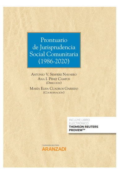 Prontuario de Jurisprudencia Social Comunitaria (1986-2020) (Papel + e-book)