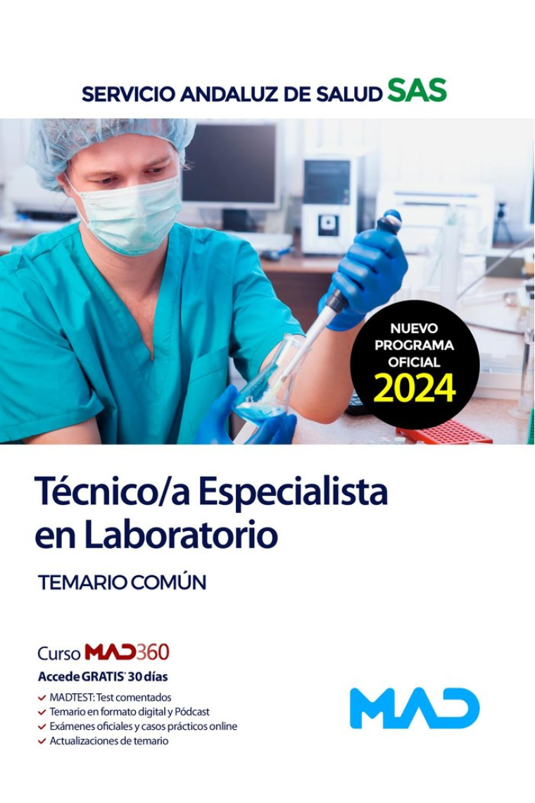 TECNICO/A ESPECIALISTA LABORATORIO TEMARIO COMUN SERVICIO A