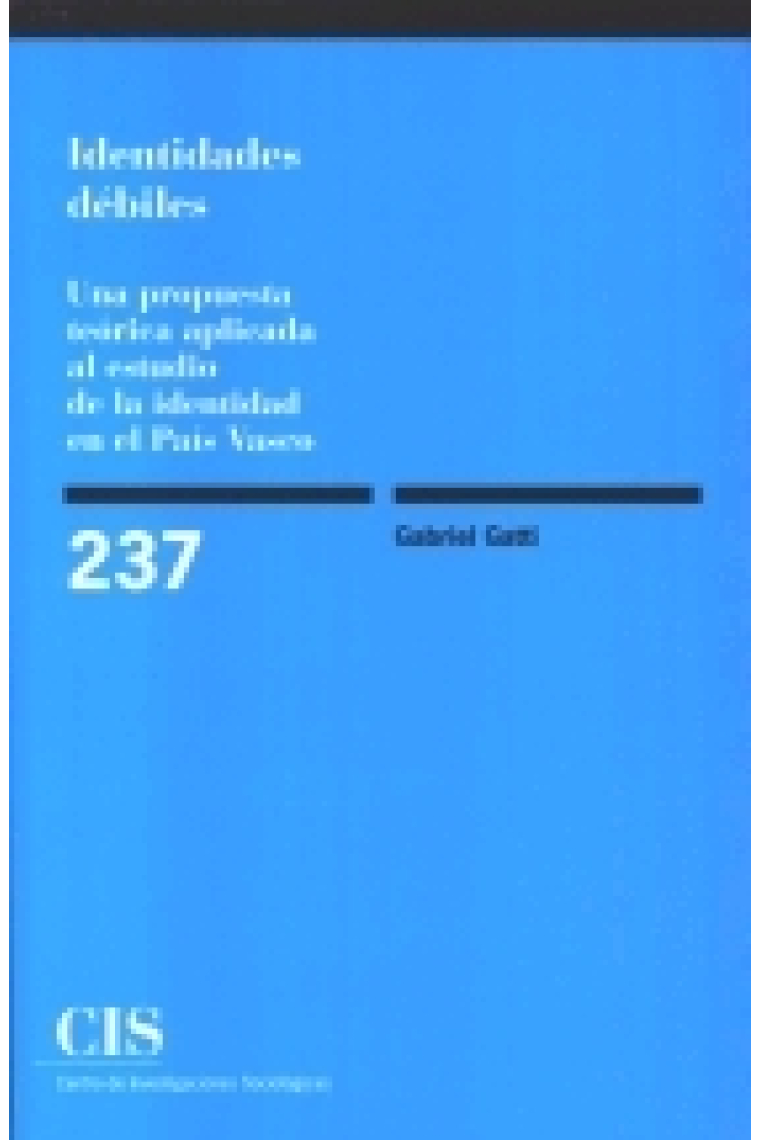 Identidades débiles. Una propuesta teórica aplicada al estudio de la identidad en el País Vasco