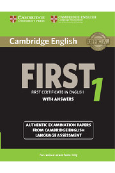 Cambridge English First 1 for Revised Exam from 2015. Self-Study Pack