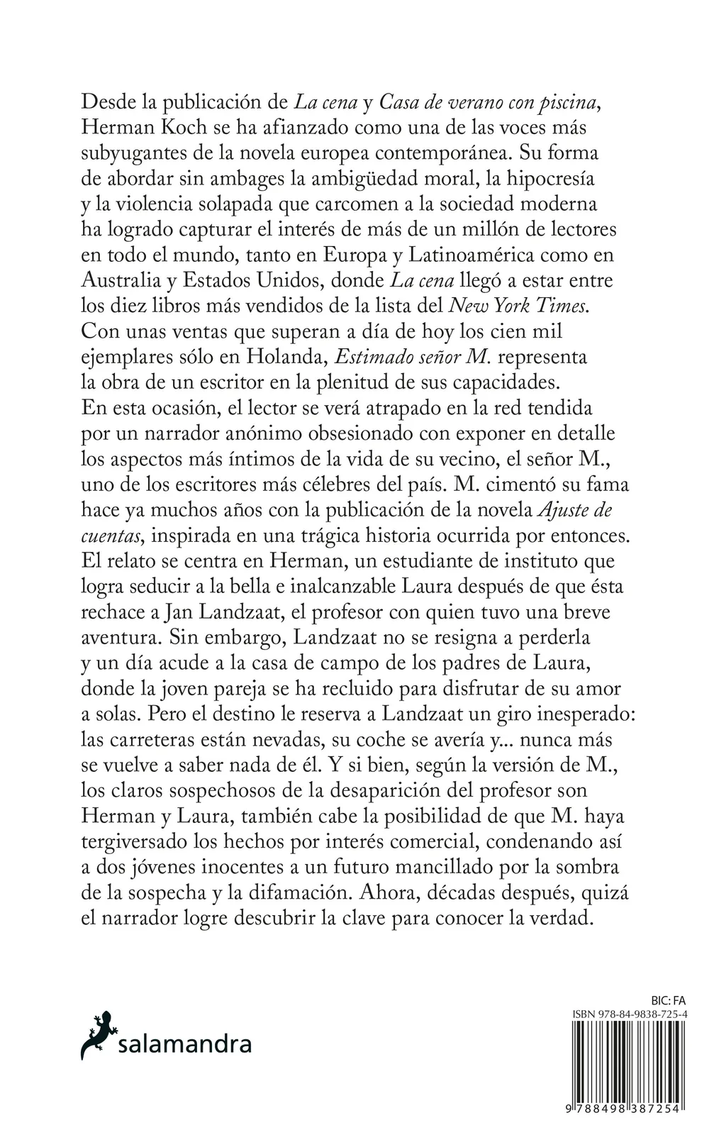 Estimado señor M.
