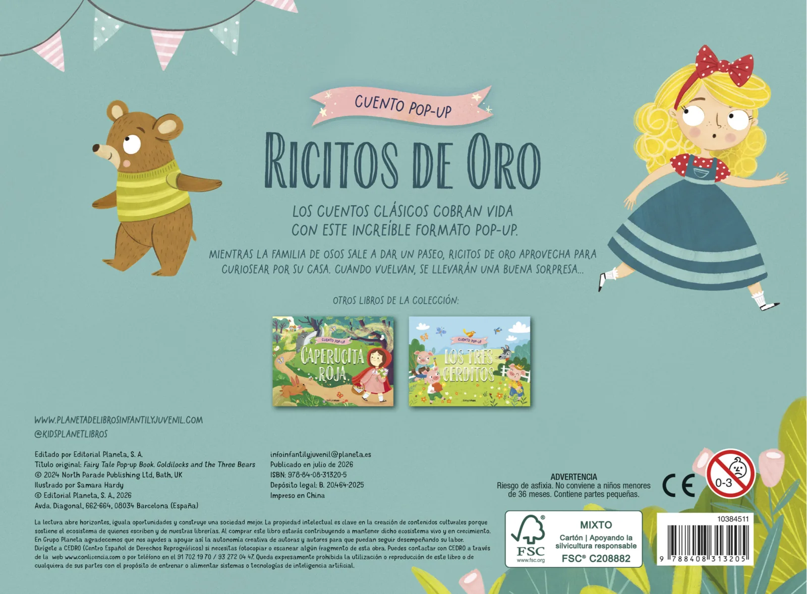 Ricitos de Oro. Cuento pop-up