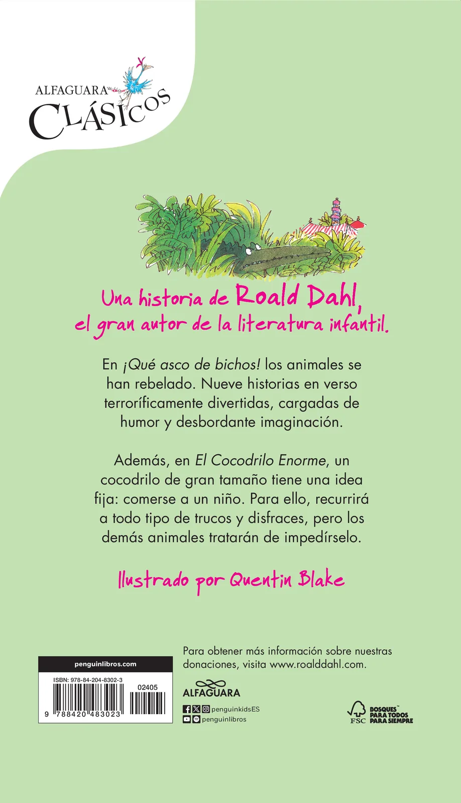 ¡Qué asco de bichos! | El cocodrilo enorme (Colección Alfaguara Clásicos)