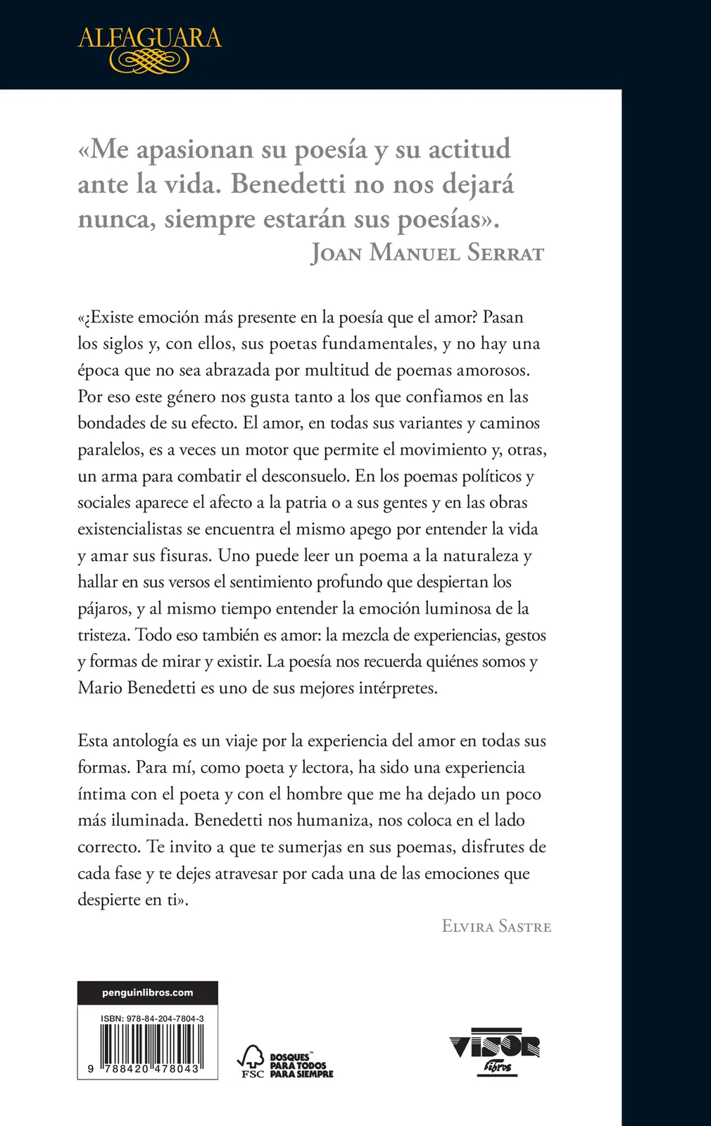 Poemas de amor. Antología. Selección y prólogo de Elvira Sastre