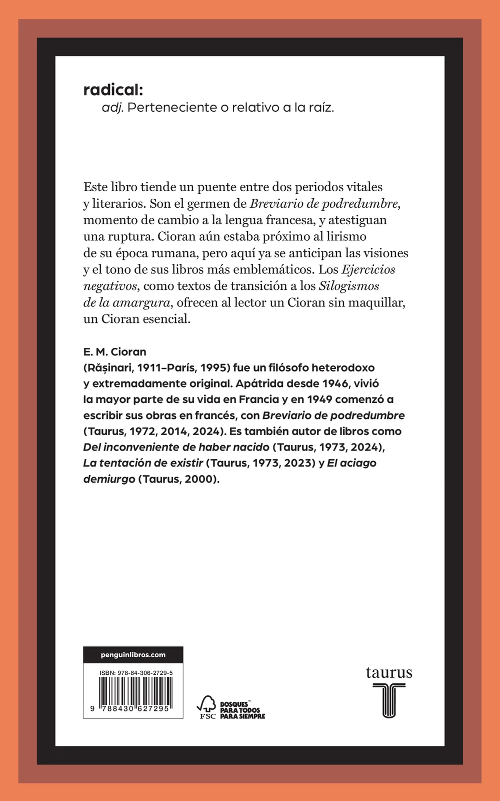 Ejercicios negativos