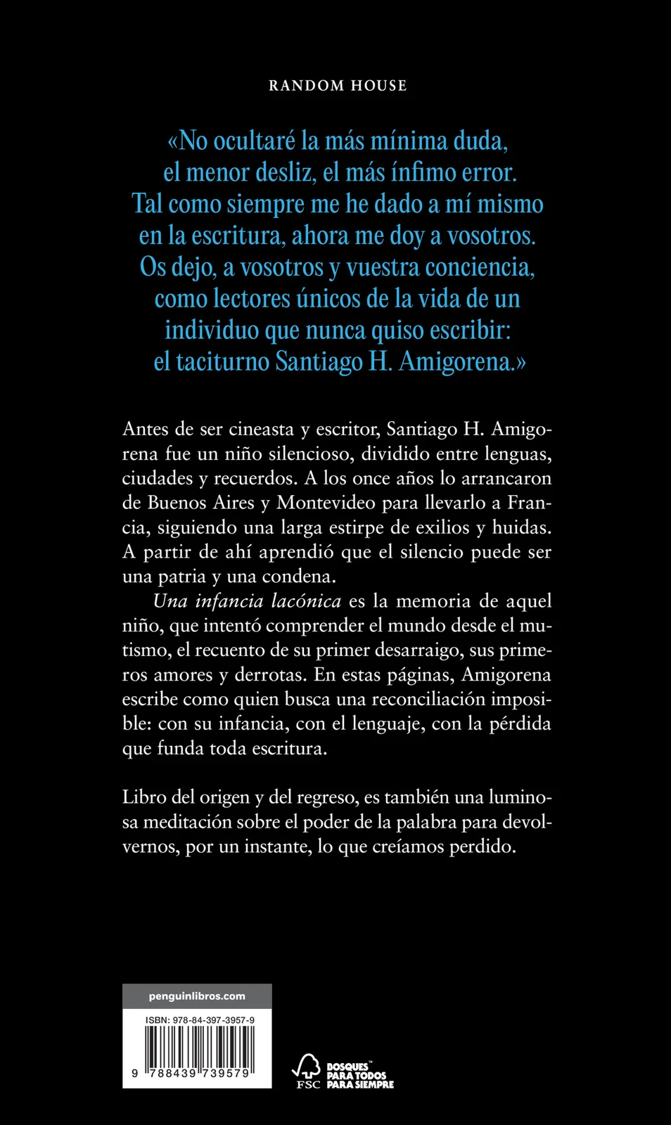 Una infancia lacónica