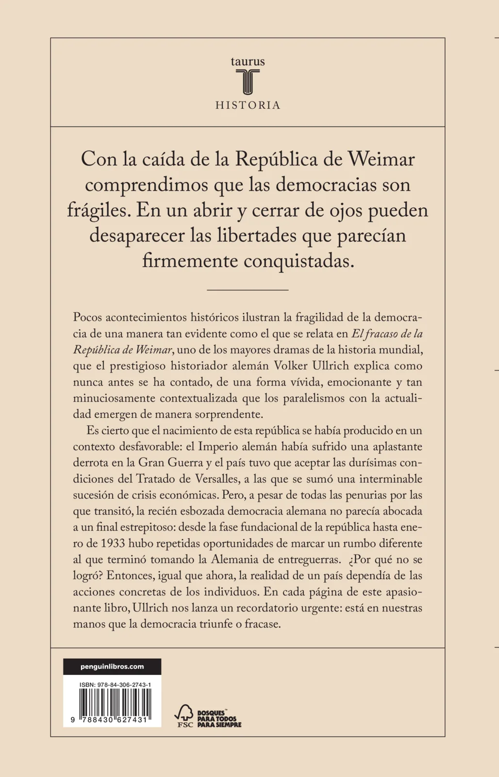 El fracaso de la república de Weimar