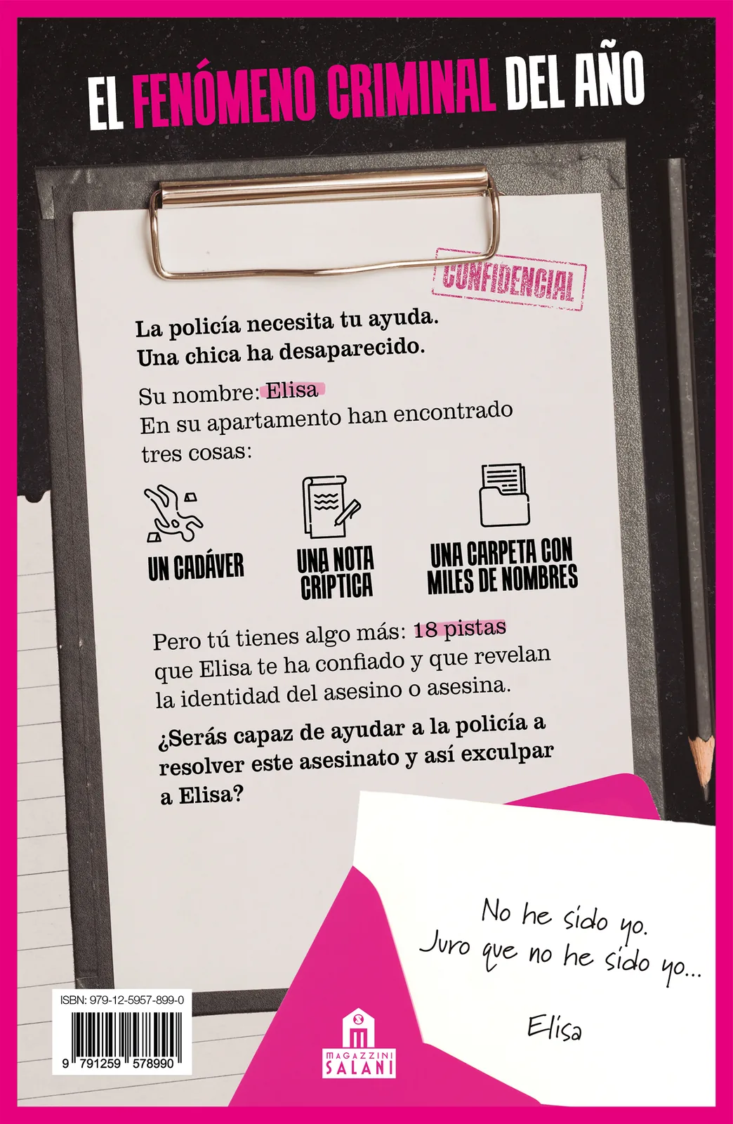 La asesina no es Elisa. Elimina uno a uno los sospechosos y descubre al culpable