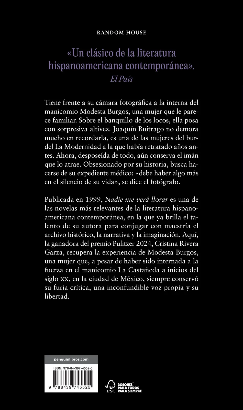 Nadie me verá llorar