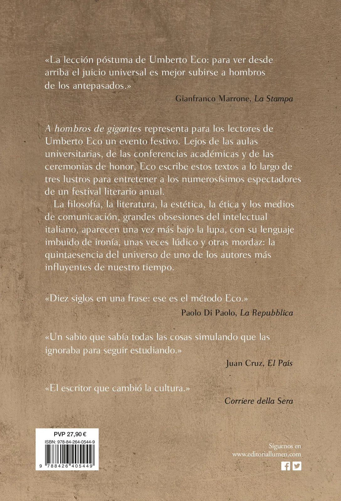 A hombros de gigantes