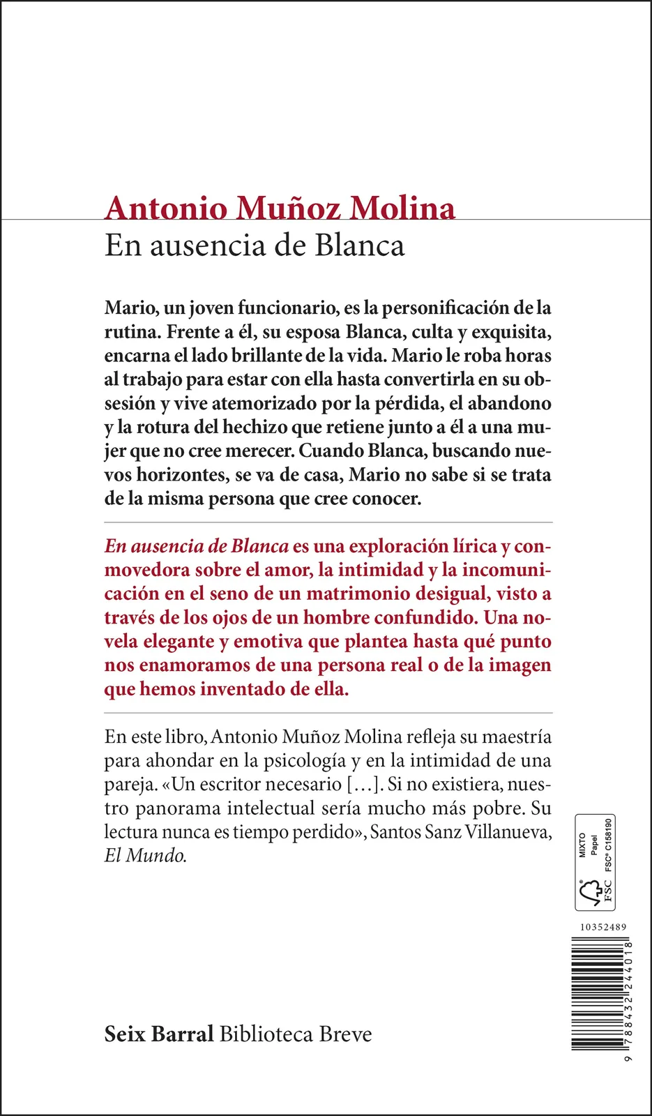 En ausencia de Blanca