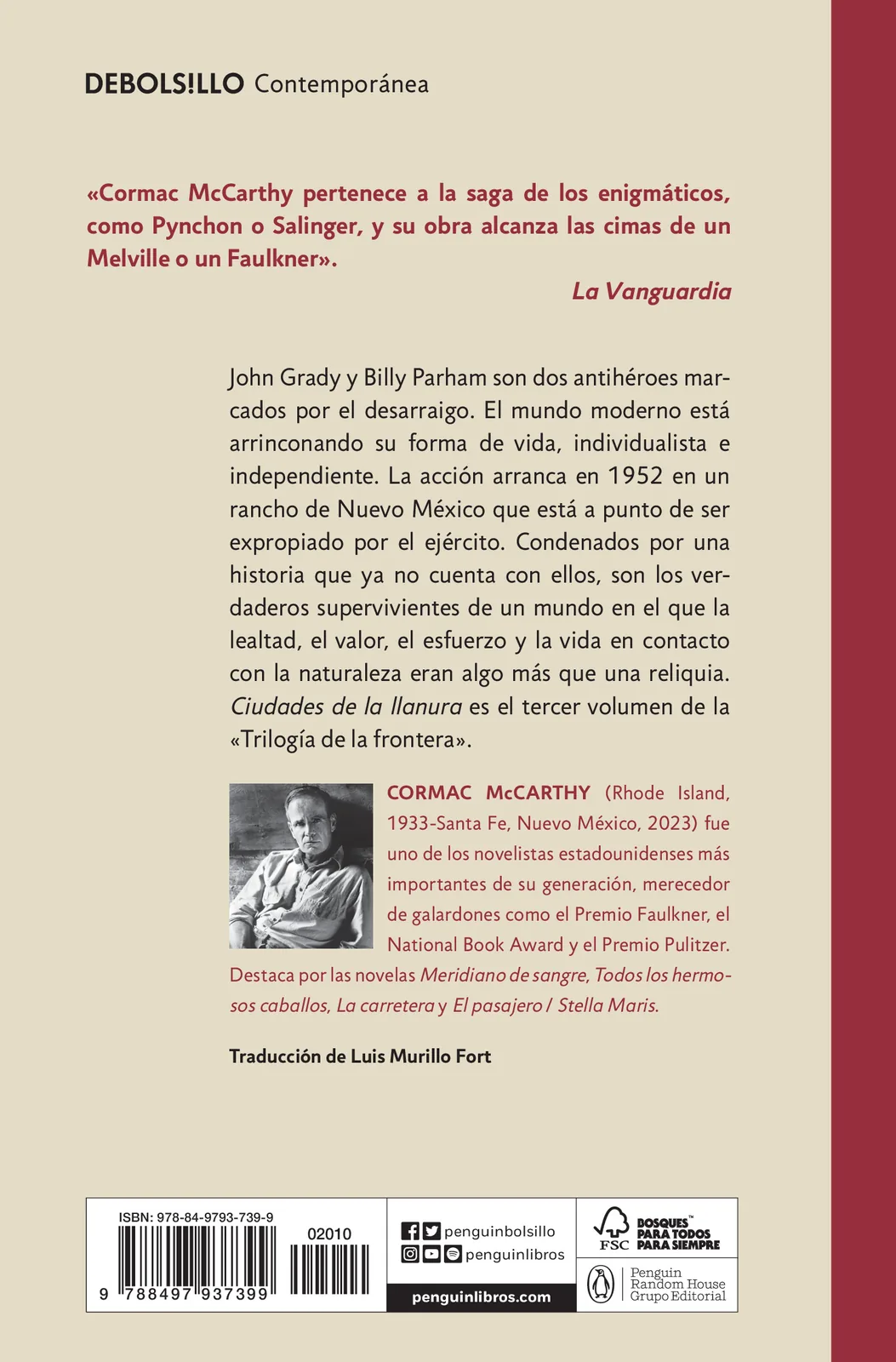 Ciudades de la llanura (Trilogía de la frontera 3)