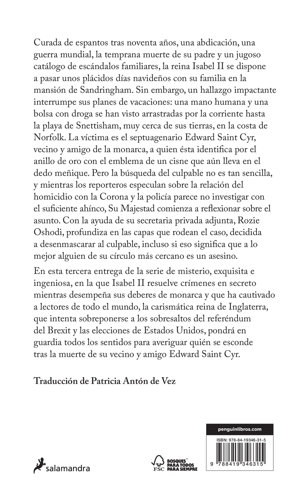 Un crimen entre la realeza (Su Majestad, la reina investigadora 3)