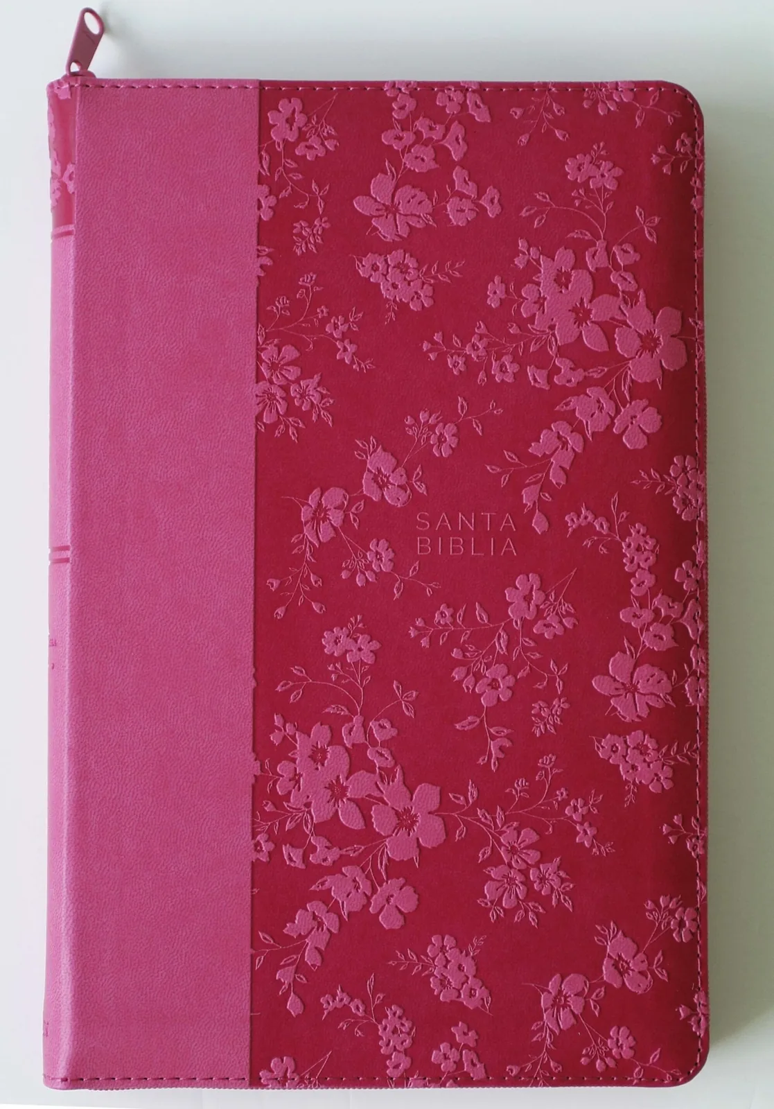 Biblia Reina Valera 1960 letra grande. Símil fucsia